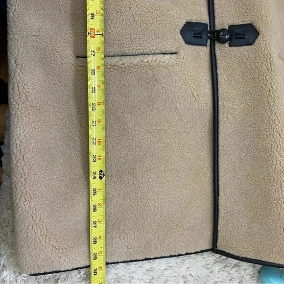 NWT Rebecca Minkoff womens Shearling Toggle Sherpa Coat Wool Blend Coat Size XL - Picture 10 of 14